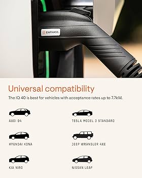 【Rich an】Electric Charger XL AF Amazon.com: 32 Amp Smart Level 2 EV Charger - Enphase IQ 40